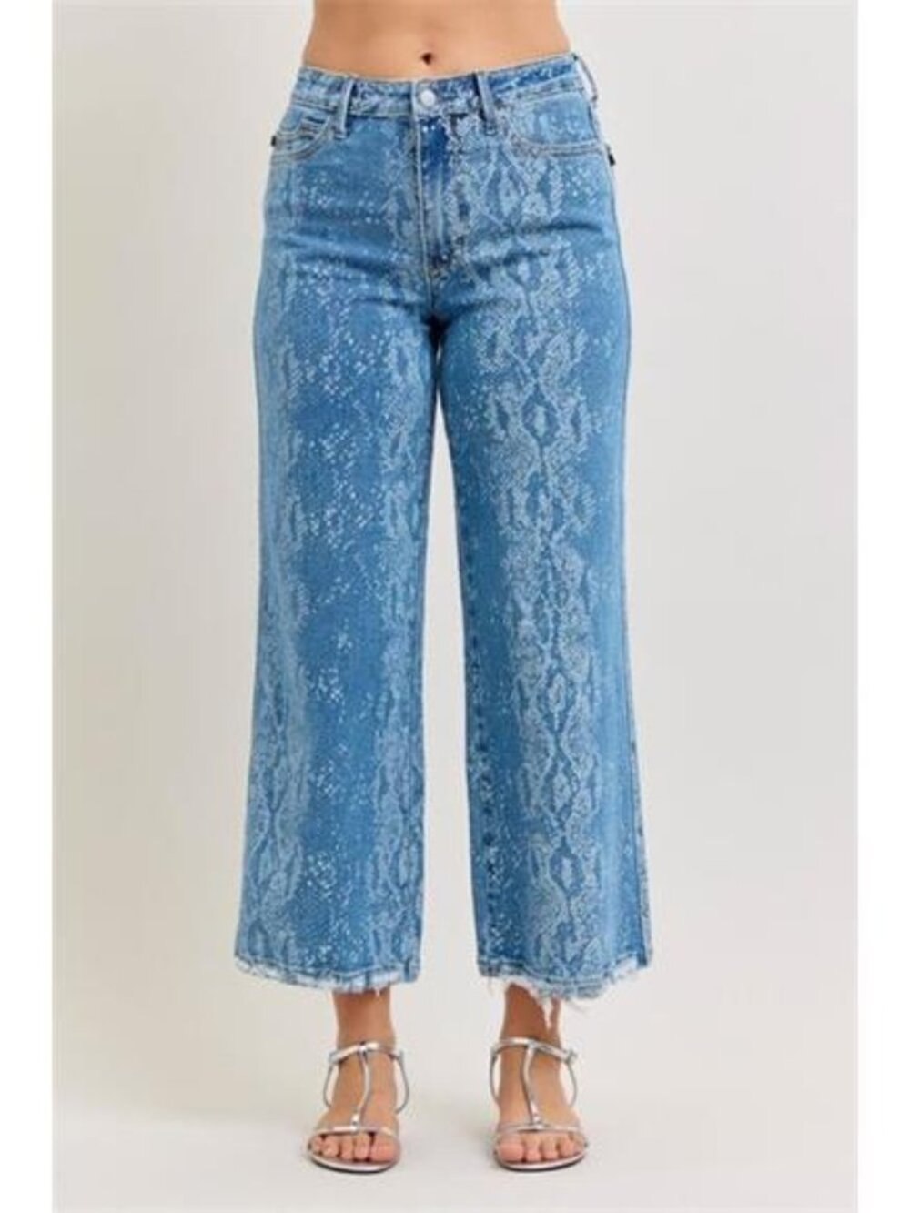 Judy Blue High Rise Ankle Wide Leg Jeans‎